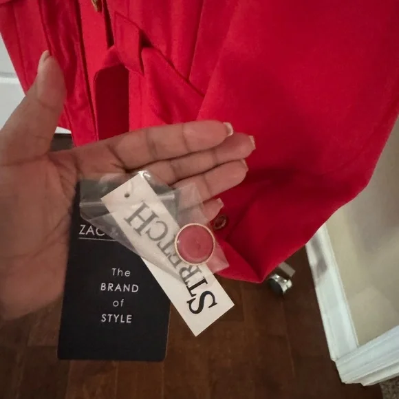 Zac & Rachel Vibrant Red Women's Blazer Suit - Picture 3 of 5